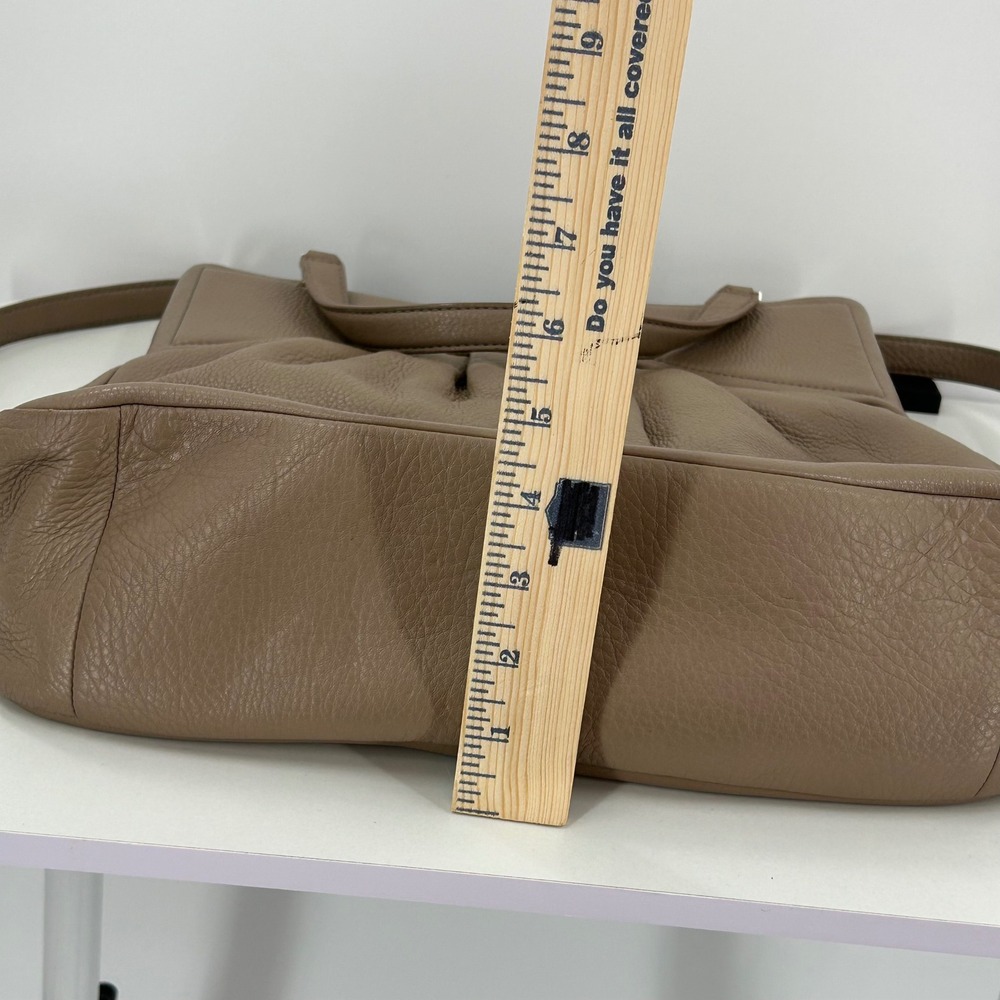 Kate Spade New York Pebbled Leather Bow Satchel Crossbody Taupe Bag - Picture 7 of 9